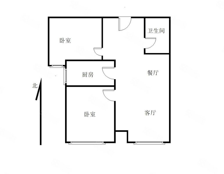 高铁新干线2室2厅1卫77㎡南55万