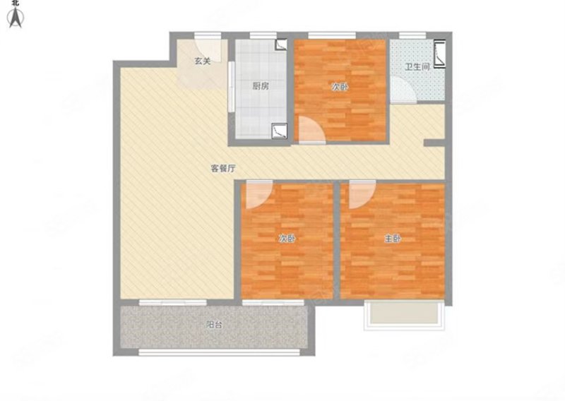 恒大帝景3室2厅1卫116㎡南北148.8万