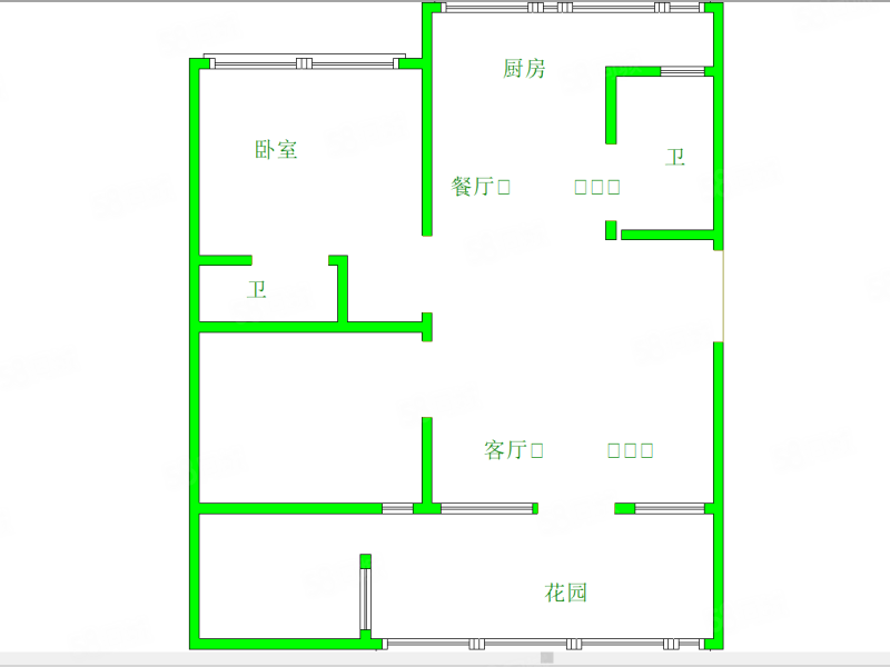 四川成都金牛白果林荣光巷2号院南北方向3室2厅2卫83㎡总价120万