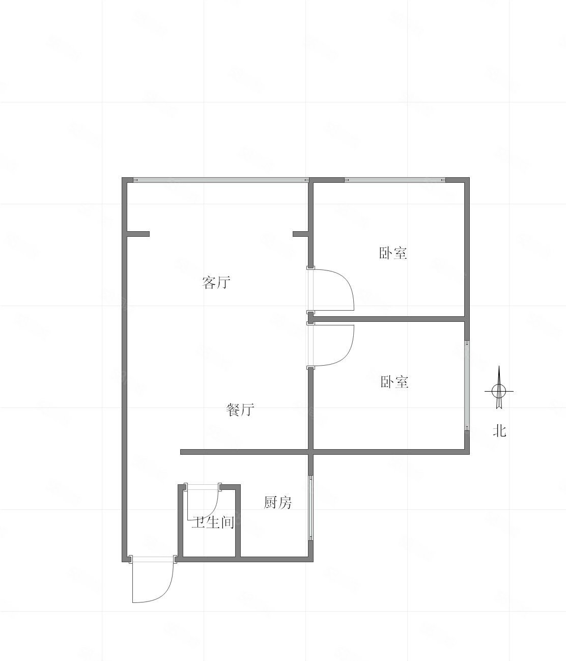 长航小区2室2厅1卫65㎡南北47万