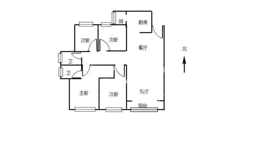 145万上悦天地云归苑6楼豪装南北127平4房 泛亚新区