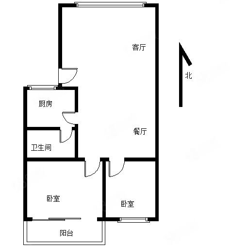 公交宿舍(湖里)2室2厅1卫90.6㎡南265万