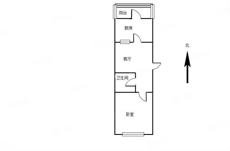 锦水街1号小区1室1厅1卫50㎡南北28万