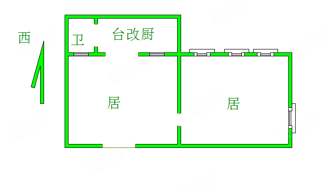 赤峰道小区(121-137号)2室0厅1卫41.14㎡西175万