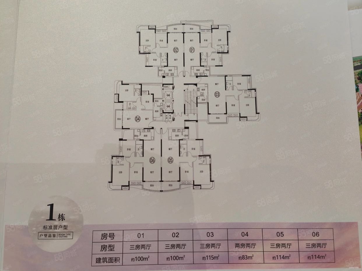 民森悦蓉花园3室1厅2卫100.77㎡西南115万