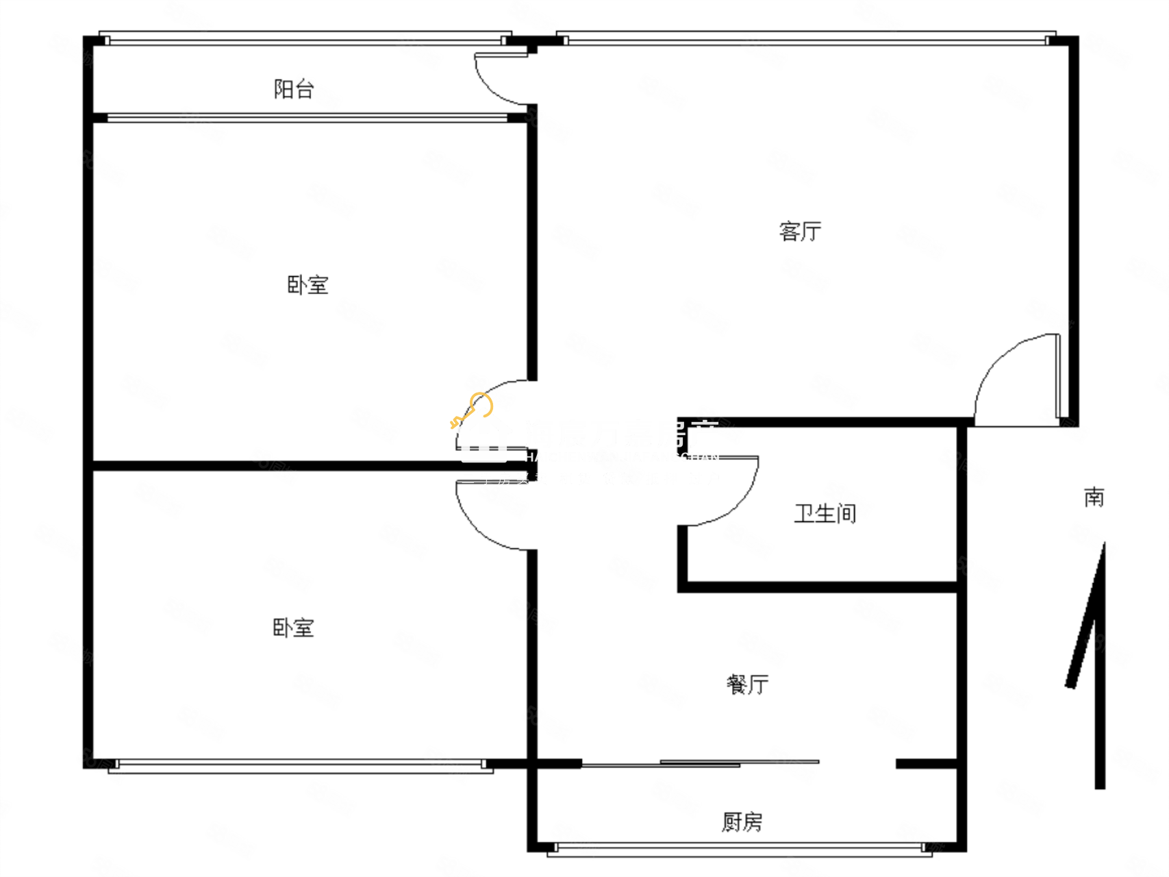 滨海A区2室2厅1卫89㎡南北24.8万