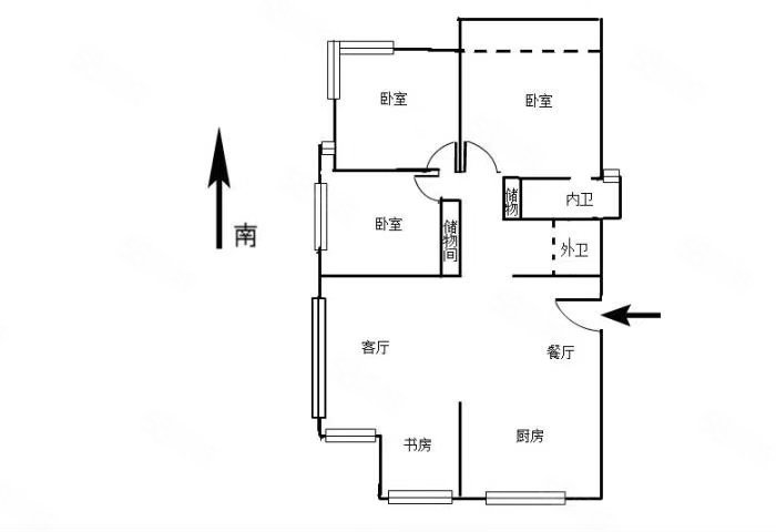 山水名都3室2厅2卫121.18㎡南175万