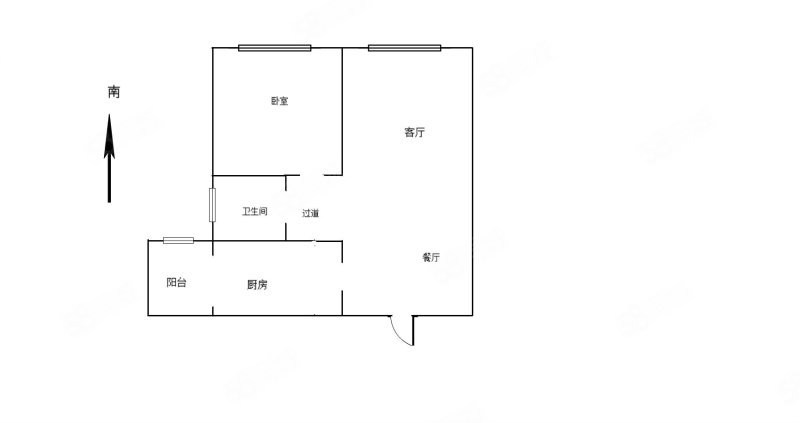 瑞鑫家园1室1厅1卫58㎡南70万