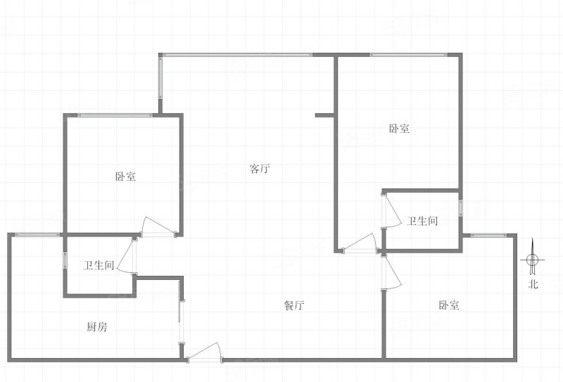 协信星麓原悦郡3室2厅2卫94㎡南北85万