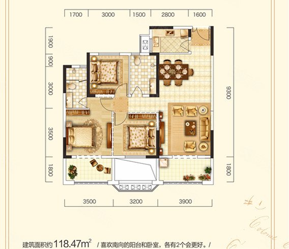金色家园(蕲春)3室2厅2卫118㎡东南52万