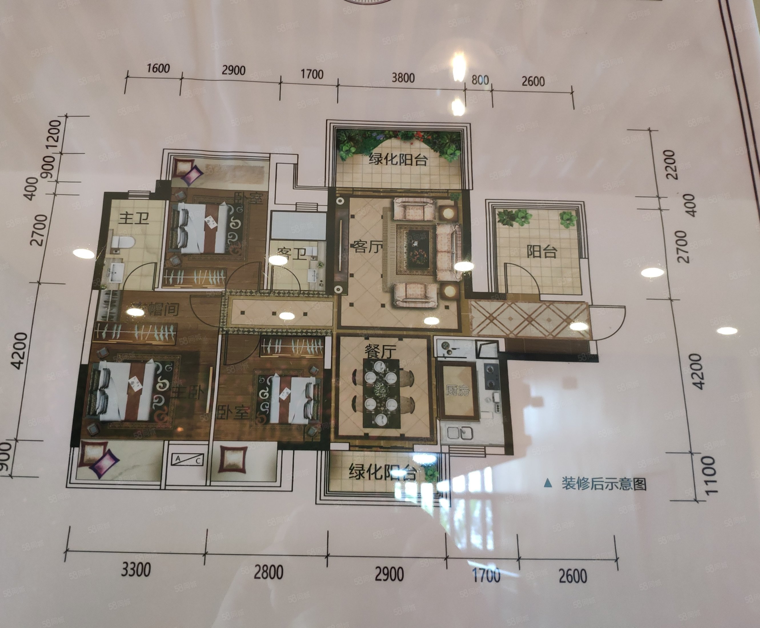 凤岭北 4室2厅2卫 读 路小学天桃,荣和千千树-南宁58同城