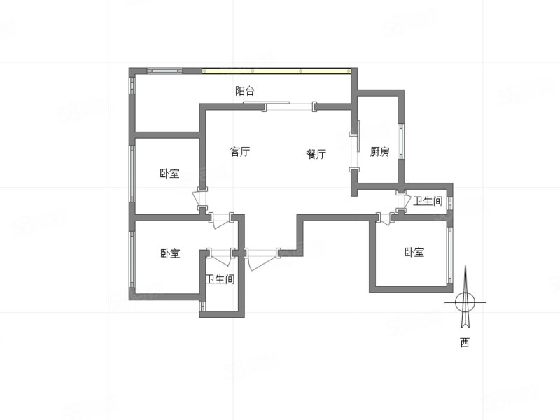 绿城两江御园玉兰园3室2厅2卫149.72㎡南北150万