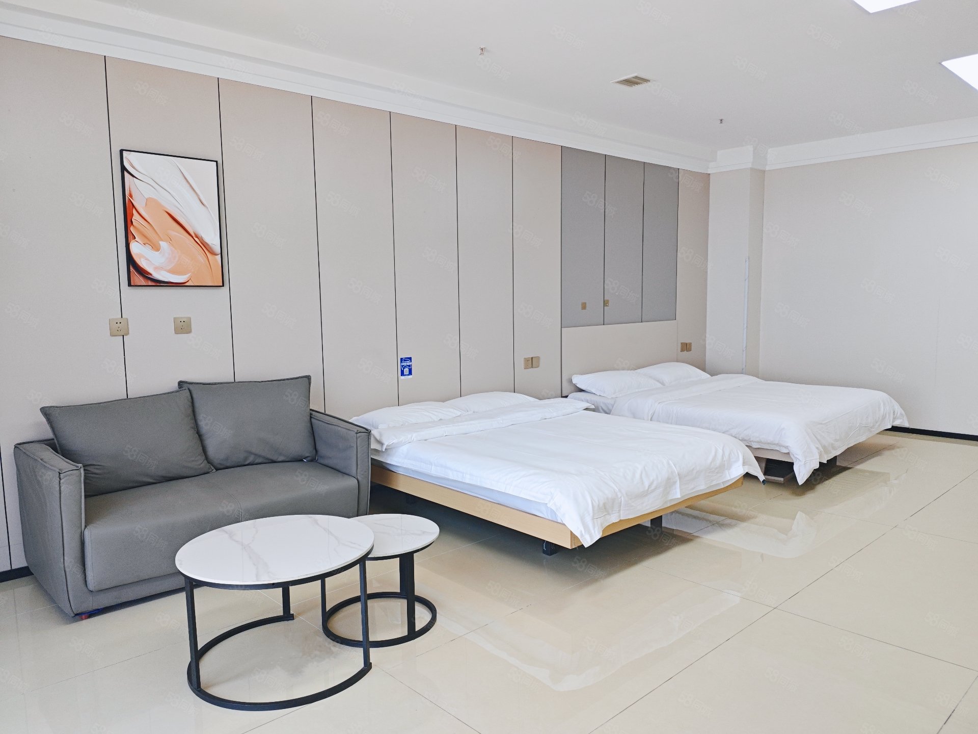 整租｜辛安万达前湾港新街口豪华精装双床房