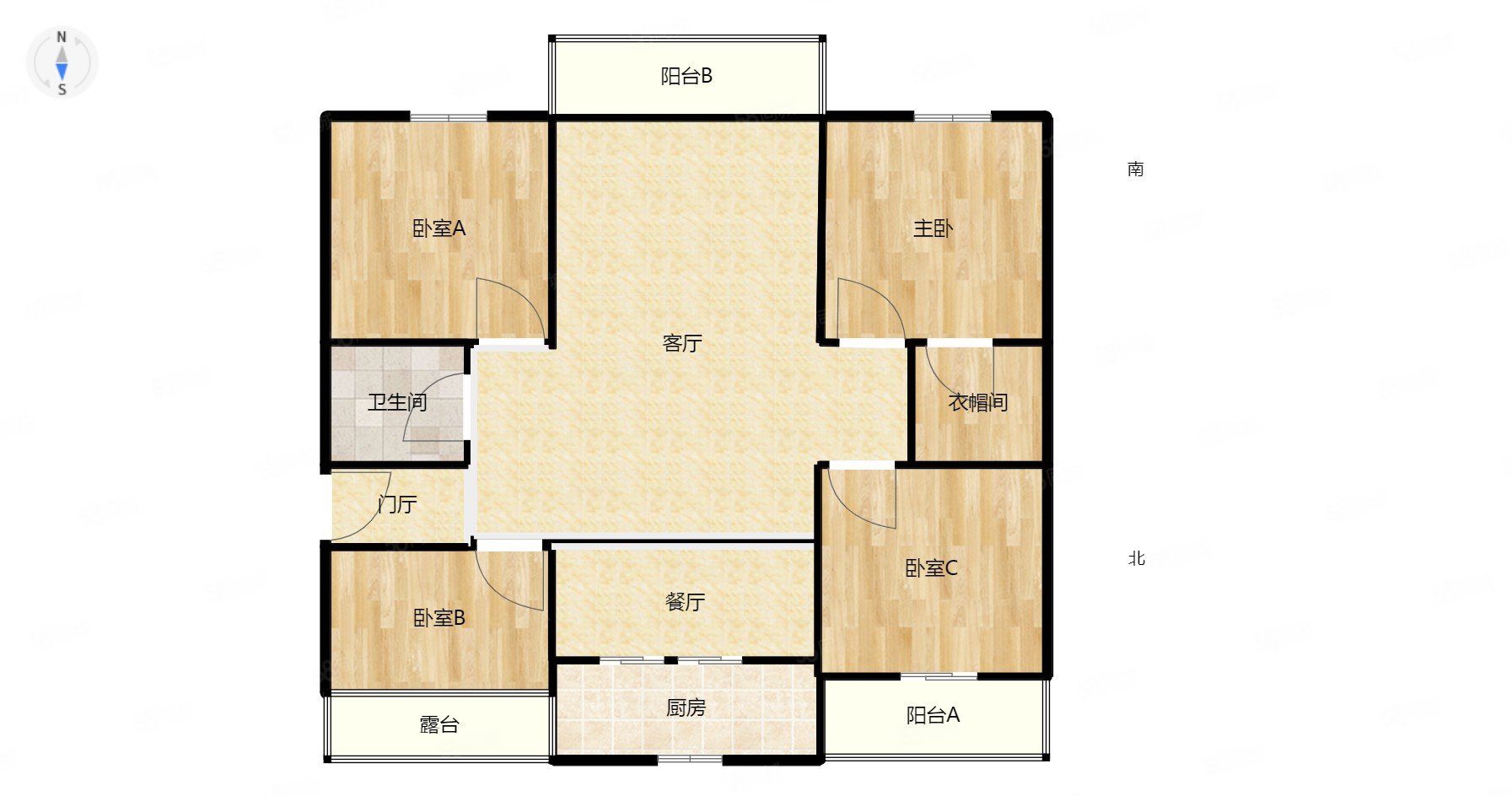 【10图】华纳绿城 四室两厅 飞机户型 简装修,华纳绿城-东海58同城