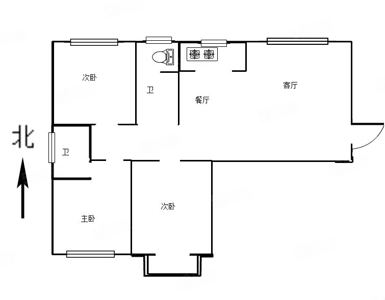 达沃斯小镇3室2厅2卫131㎡南75万