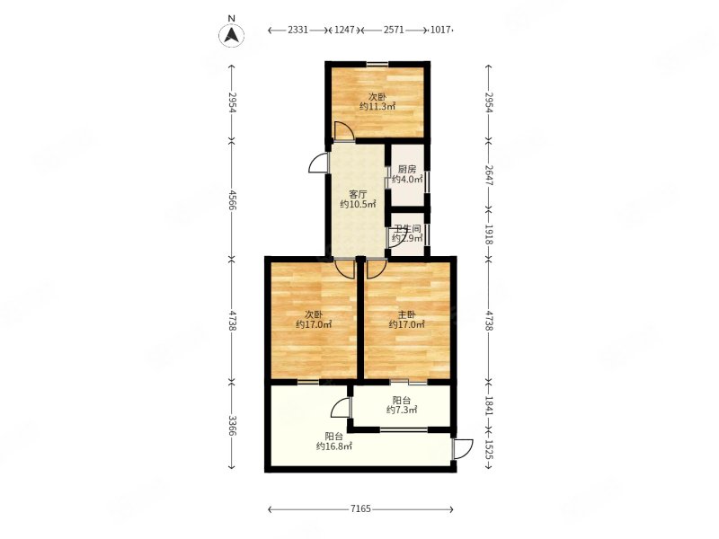 劳动新村(南区)3室1厅1卫86㎡南87万