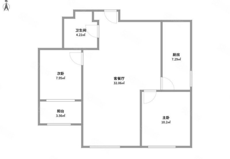 恒大正承世家2室2厅1卫91.04㎡南北53万