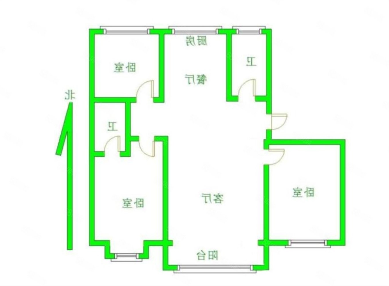 香江博仕源(东区)3室2厅2卫137㎡南北100万