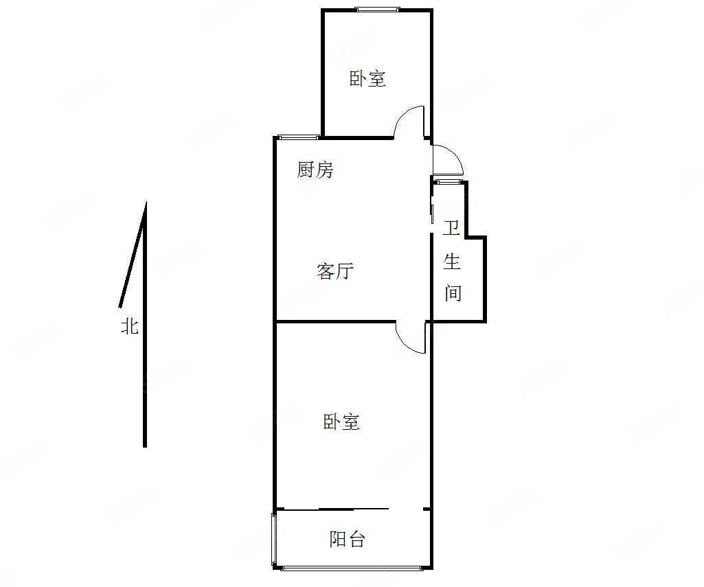 小杨村小区2室1厅1卫53.5㎡南220万