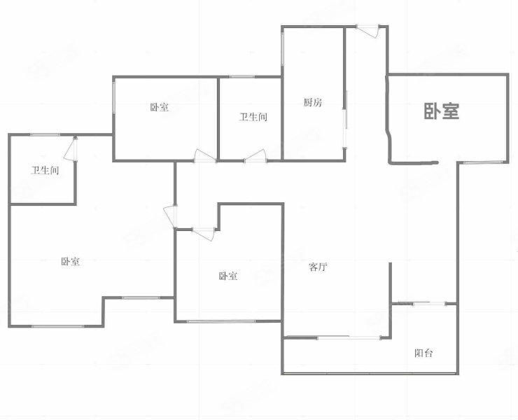 城南未来(二期)4室2厅2卫155㎡北198万