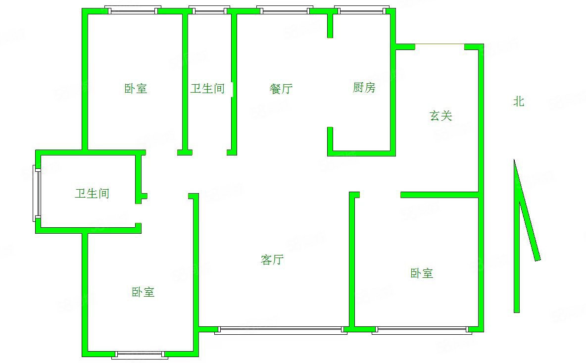 诚达龙庭御府3室2厅2卫127㎡南北89.5万