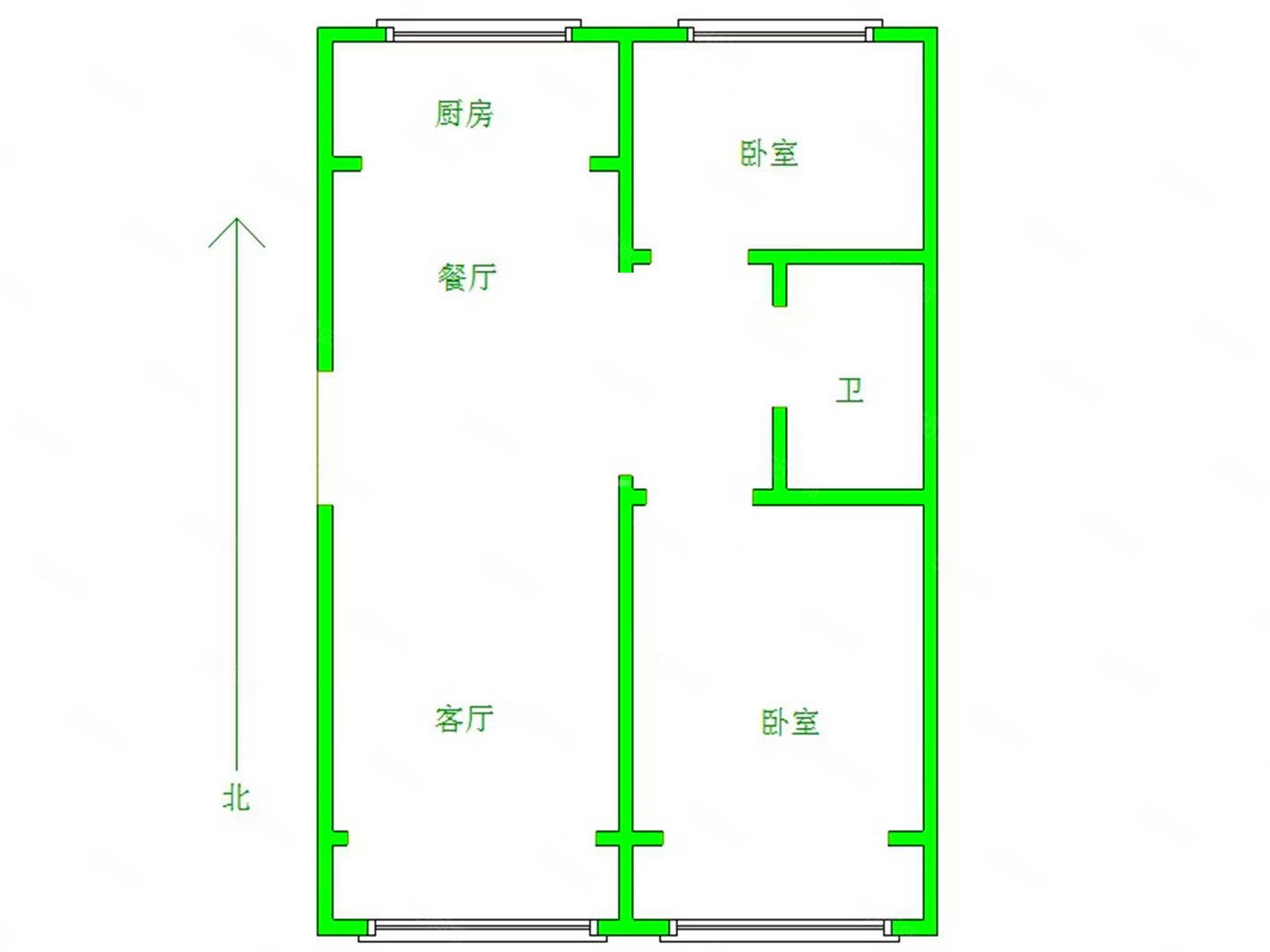 金舍雍景院2室2厅1卫115㎡南北99.8万