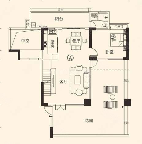 珠江桃李江南4室3厅3卫213㎡南北130万