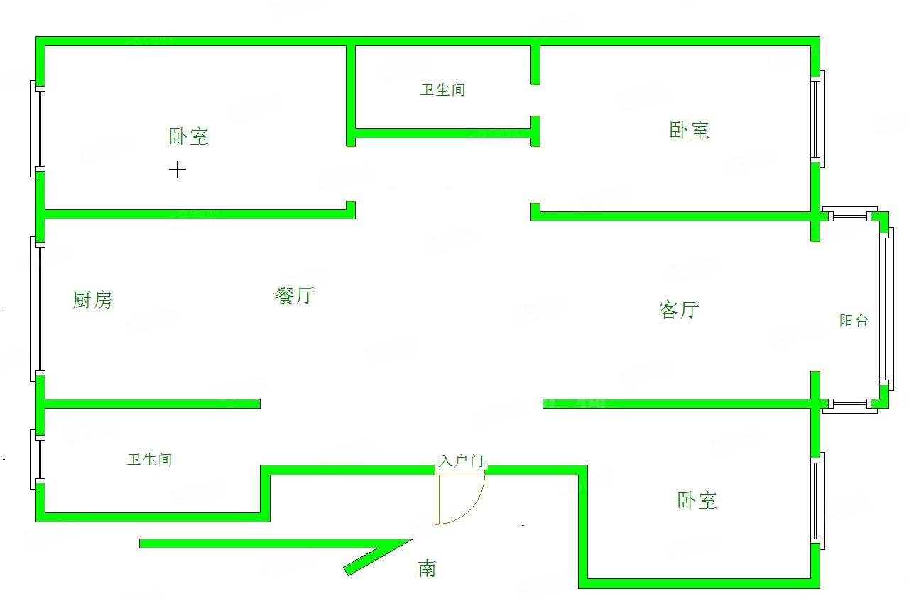 珠江花园3室2厅2卫140㎡南北79.9万