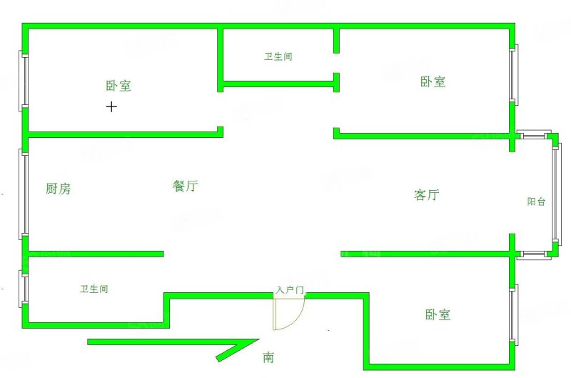 珠江花园3室2厅2卫140㎡南北79.9万