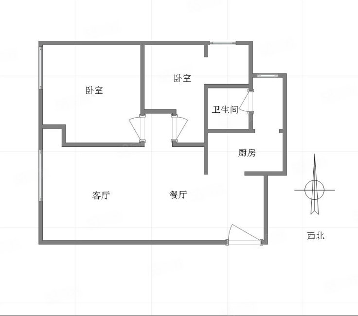 金象左右2室2厅1卫71.7㎡南北120万