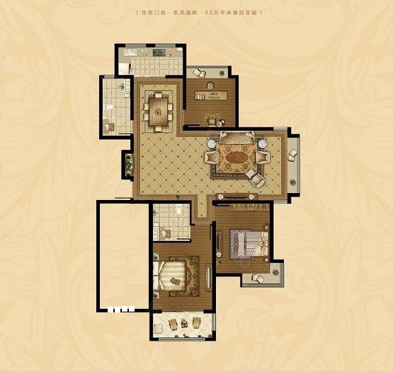 东海香港城 四居室精装修 月湖公园斜对面 一楼 带车位