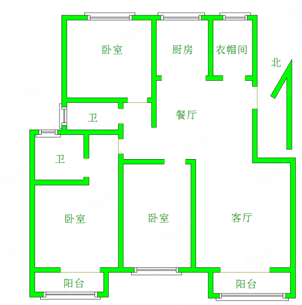 在水一方(桥西)3室2厅2卫120㎡南北77万