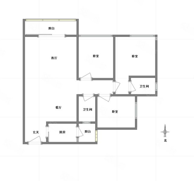 美心江与江南3室2厅2卫106㎡南143万