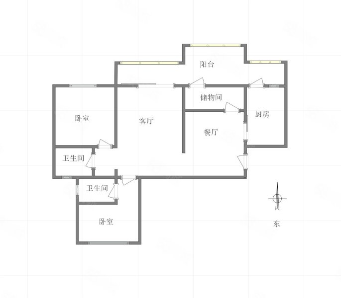 龙湖康田麓宸澜山樾3室2厅2卫96.88㎡南121万