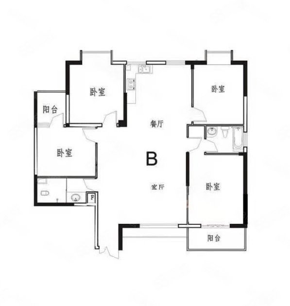 四季花城(栖霞)3室2厅1卫101.91㎡南北53万