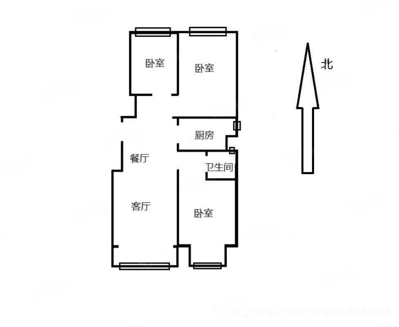 通用博园3室1厅1卫86㎡南北232万