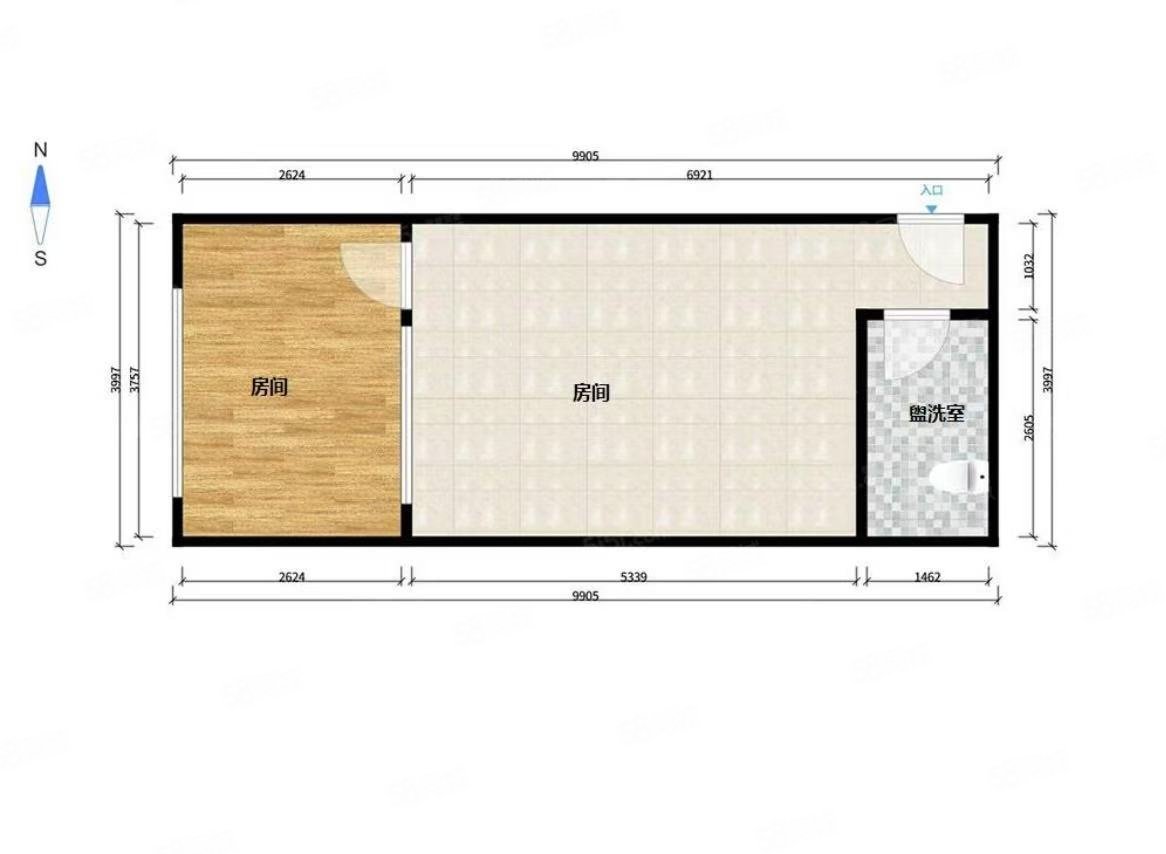 摩碼大廈1室1廳1衛(wèi)51.26㎡西208萬(wàn)
