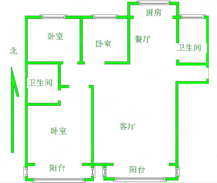 卓正丽景蓝湾(A区)3室2厅2卫150.25㎡南北145万