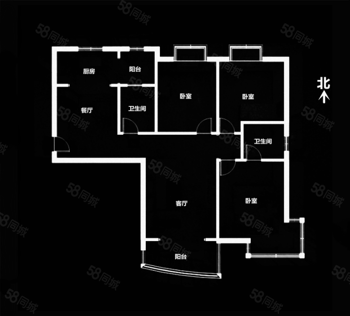 东方观邸3室2厅2卫128.13㎡南北208万