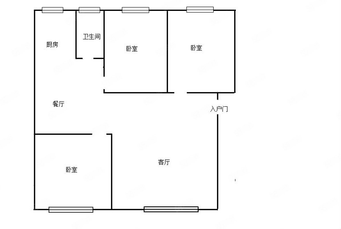 东彩小区银杉园3室2厅1卫108㎡南北32万