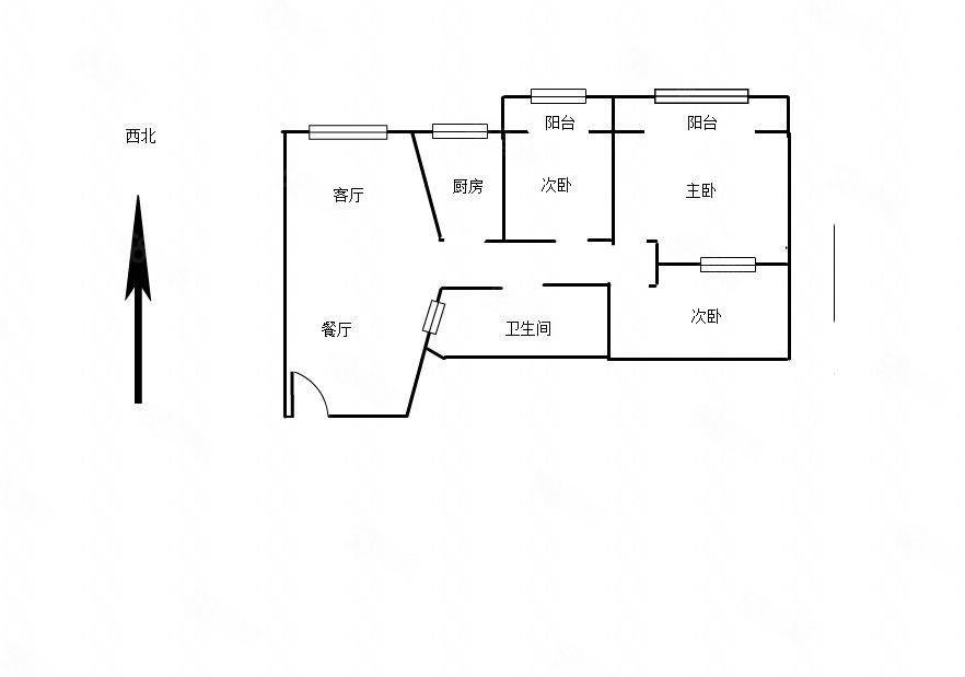 未来家园3室2厅1卫115.46㎡南北400万