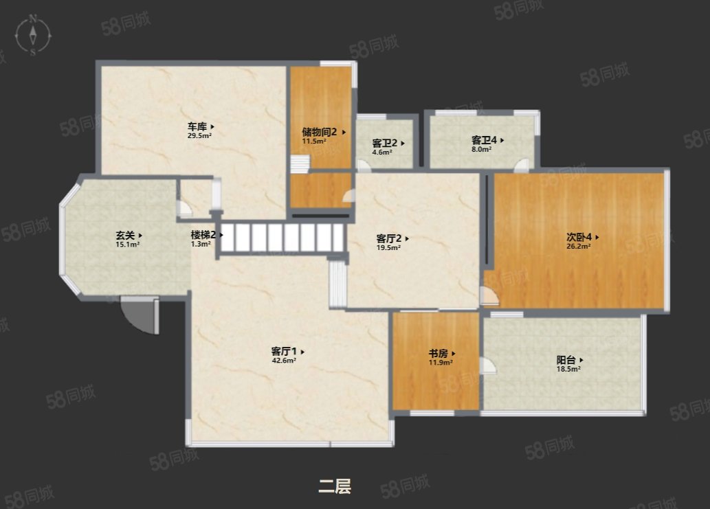 鴻翔花園(別墅)6室4廳5衛(wèi)320.15㎡南北780萬
