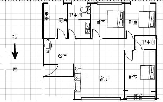 中达明淯新城(D区)3室2厅2卫129㎡南北73.8万