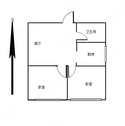 水调歌城(二期)2室1厅1卫69.92㎡东南49万