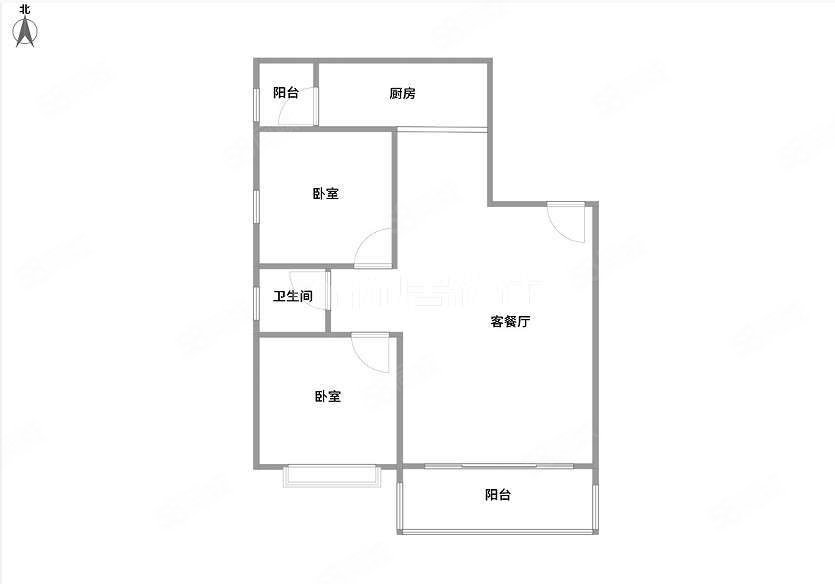 轨道御水悦居2室2厅1卫83.21㎡南100万