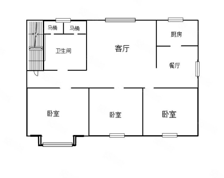 三龙府佑苑3室2厅2卫130.47㎡南北110万