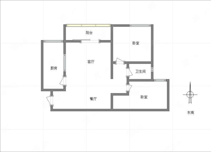 保利香雪2室2厅1卫77.87㎡南北99万