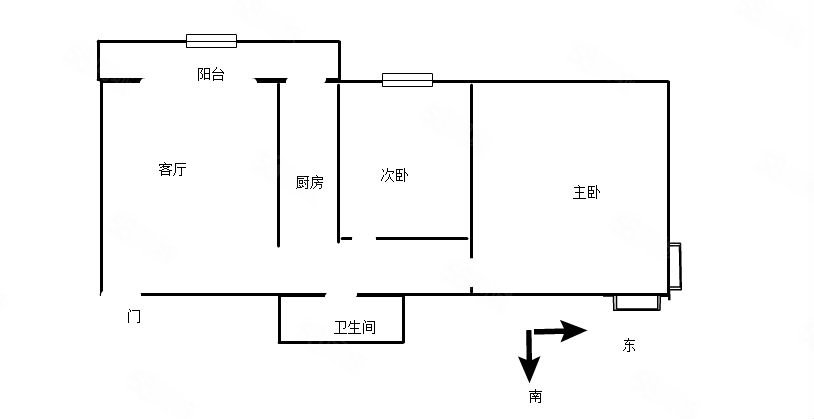 通达新苑2室1厅1卫83.41㎡西北110万