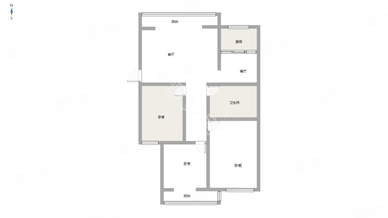 源鑫小区3室2厅1卫117㎡南北56万