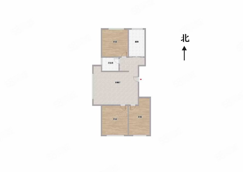 政园3室2厅1卫111.6㎡南105万